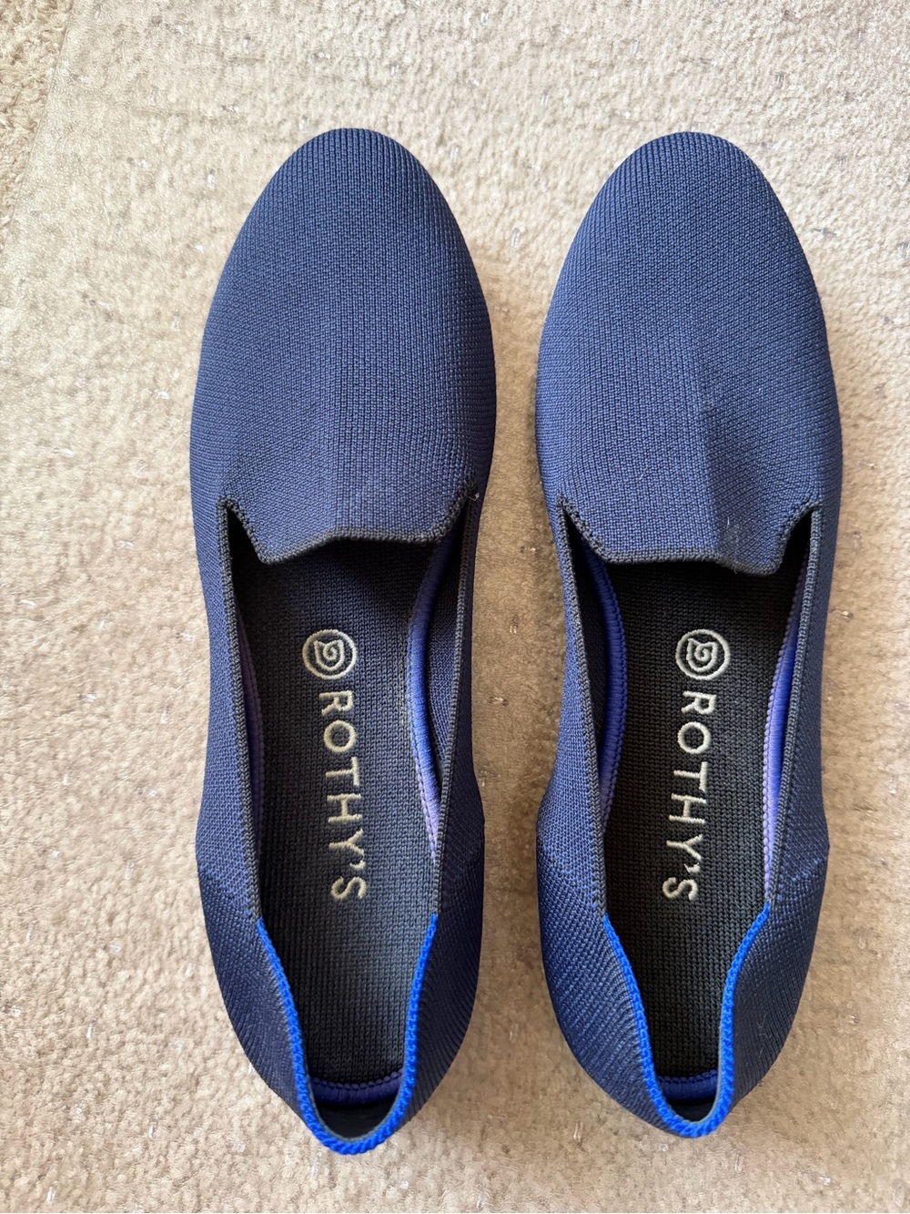 Rothy's Navy Loafers Size 10.5